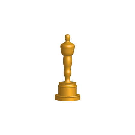 Gold statues icon, 3D vector isolated.のイラスト素材