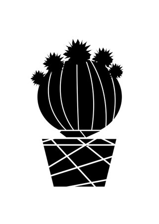 Simple flat cactus vector icon. blossoming cactus with flowers pictogram isolated on white backgroundのイラスト素材