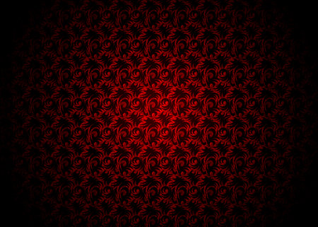 Luxury black and red Background decorated, wallpaper in style retro, Vintage floral elegant pattern abstract vector, vignetting effectのイラスト素材