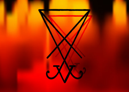 Vector of A sigil of Lucifer. Grunge - ID:118230254 - Royalty Free