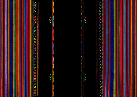 Mexican ethnic embroidery, Tribal art ethnic pattern. Colorful Mexican Blanket Stripes Folk abstract geometric repeating texture background, Vector striped multi color design backgroundのイラスト素材