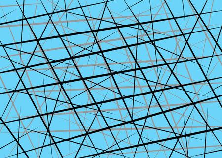 Random Chaotic Lines, Scattered Lines, Random Chaotic Lines Asymmetrical Texture Vector Abstract Art simple striped element Illustrationのイラスト素材