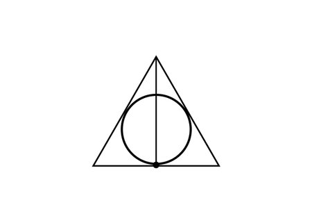 sacred magic geometry, occult symbol, vector isolated on white backgroundのイラスト素材
