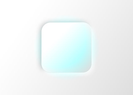 Trendy Neumorphism style liquid plastic square geometric shape interface background. Soft, clear and simple futuristic Neo Morphism shape elements designのイラスト素材