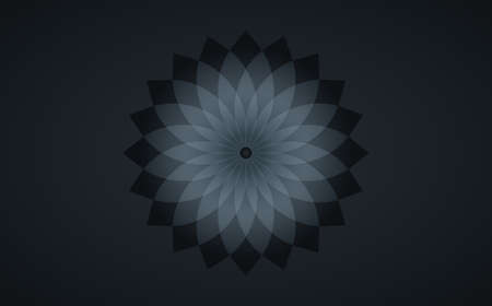Black Lotus logo, Flower of Life. Sacred Geometry. Symbol of Harmony and Balance. Black gradient...