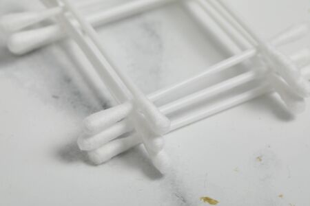 hygienic chopsticks isolated on a white background. Health itemの写真素材