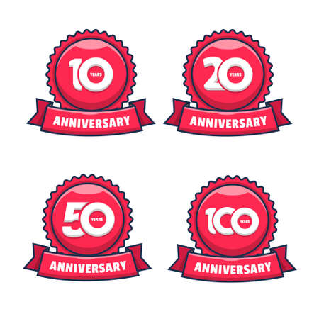 label icon celebrating anniversary vectorのイラスト素材