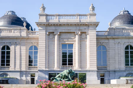 The back of the Boverie museum in LiÃ¨ge, Belgiumのeditorial素材