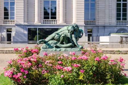 LiÃ¨ge, Belgium - August 22 2019: A statue in the Boverie parkのeditorial素材