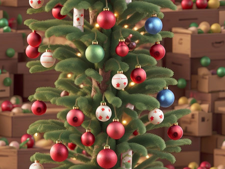 Christmas present gifts box on a wooden table Generative AI. free Stock Photo Christmas white blank card with copy space Generative AI. free Stock Photo View of beautifully decorated Christmas tree. Generative AI. free Stock Photoの素材