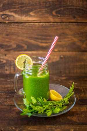 Healthy green drinkの写真素材