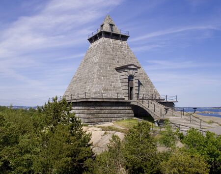 This small pyramid is located in the south of Vestfold. It was raised to honour the many sailors that lost their lives during the war.のeditorial素材