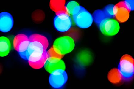 Blurred spots of lights bokeh for abstract color backgroundの写真素材