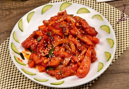 spaghetti with meatballs and tomato sauceの写真素材