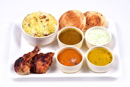 fried chicken wings with riceの写真素材