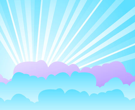 Blue sky with cloudsのイラスト素材