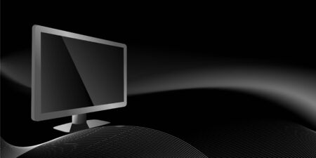 Dark design with tv and linesのイラスト素材