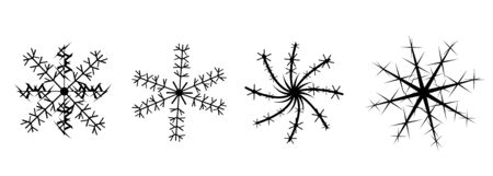 Black snowflake shapesのイラスト素材