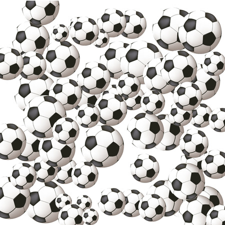 A lot of soccer ballsのイラスト素材