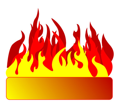Burning bannerのイラスト素材