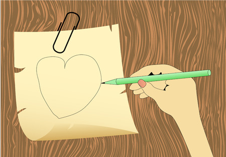 Hand drawing heartのイラスト素材