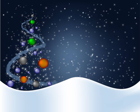 Blue christmas background with decorations のイラスト素材