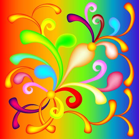 Abstract colorful splashes のイラスト素材