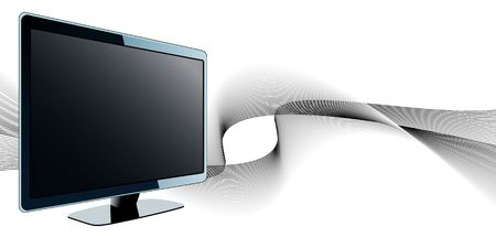 TV with waves のイラスト素材