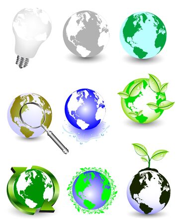 Abstract globes のイラスト素材