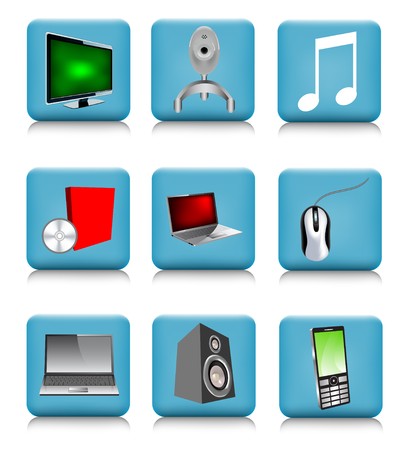 Set of tech icons のイラスト素材