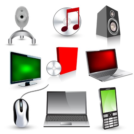 Set of industrial/ technology icons のイラスト素材