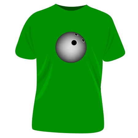 Bowling t-shirt のイラスト素材