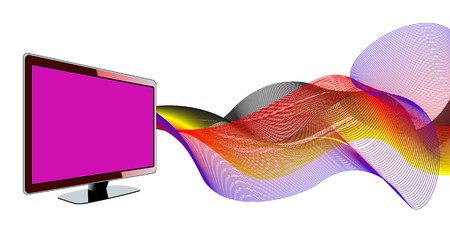 TV with waves のイラスト素材