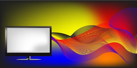 TV with waves のイラスト素材