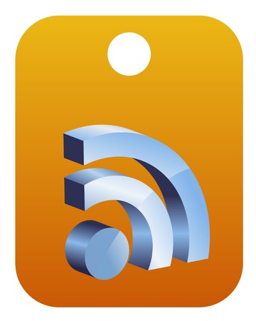 3d rss iconのイラスト素材