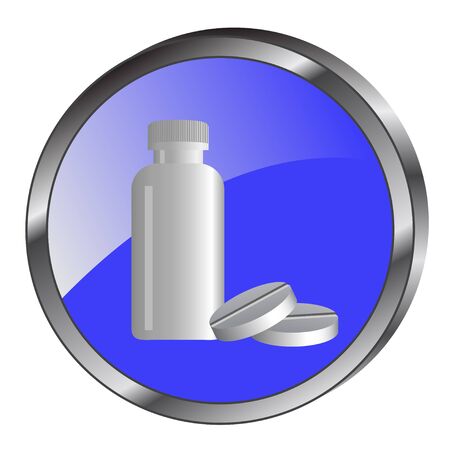 Plastic container with pills のイラスト素材