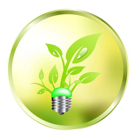 Eco abstract light bulb のイラスト素材