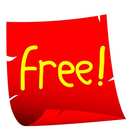 Free sticker のイラスト素材
