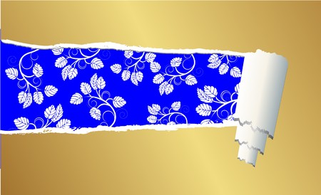 Ripped paper with petals のイラスト素材