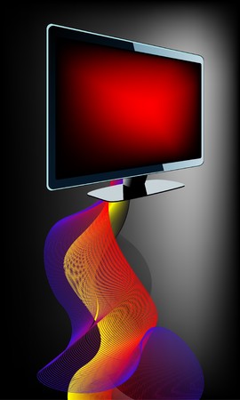 TV with waves のイラスト素材