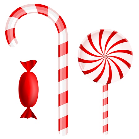 Christmas candy setのイラスト素材