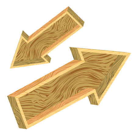 3d vector wood labelのイラスト素材