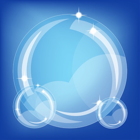 Blue bubblesのイラスト素材