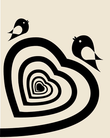 Abstract spiral heartのイラスト素材