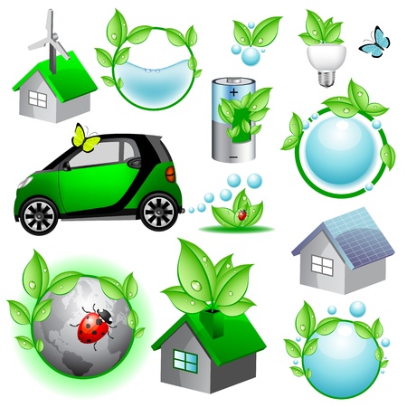 eco icons and concepts collectionのイラスト素材