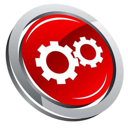 3d gear iconのイラスト素材