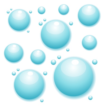 blue bubblesのイラスト素材