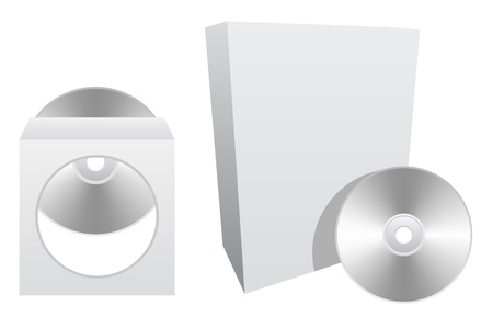 Empty software box and cd or dvd caseのイラスト素材