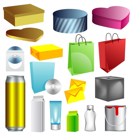 Blank dummies packaging templates collection. second version.のイラスト素材
