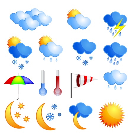 Weather icon setのイラスト素材